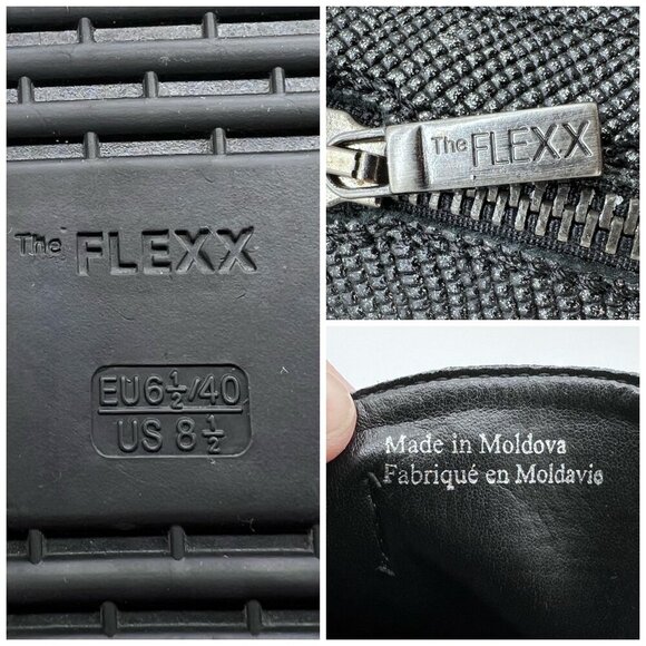 The Flexx Metallic Zip Front Slip-On Sneakers Black Gray Size 8.5 - Picture 2 of 10